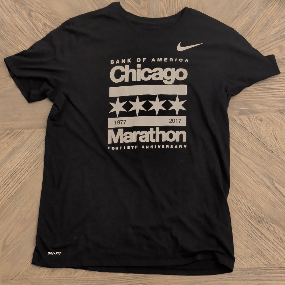 Nike Black Chicago Marathon Anniversary Tee